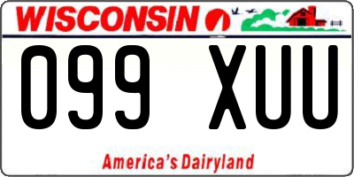 WI license plate 099XUU
