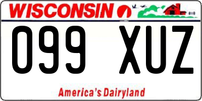 WI license plate 099XUZ