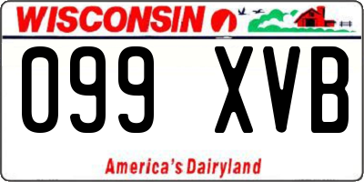 WI license plate 099XVB