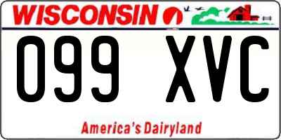 WI license plate 099XVC