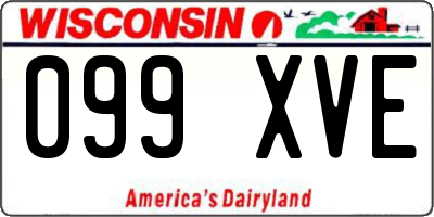 WI license plate 099XVE