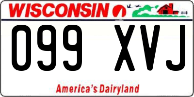 WI license plate 099XVJ