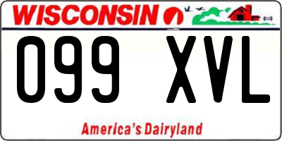 WI license plate 099XVL