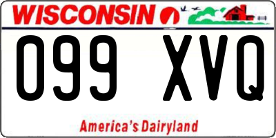 WI license plate 099XVQ