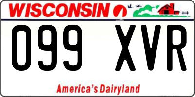 WI license plate 099XVR