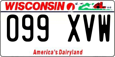 WI license plate 099XVW