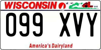 WI license plate 099XVY