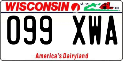 WI license plate 099XWA