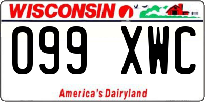 WI license plate 099XWC