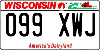 WI license plate 099XWJ