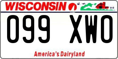 WI license plate 099XWO