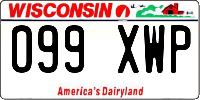 WI license plate 099XWP