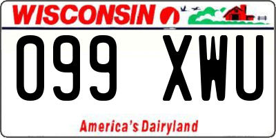 WI license plate 099XWU