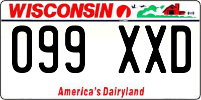 WI license plate 099XXD