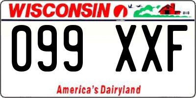 WI license plate 099XXF