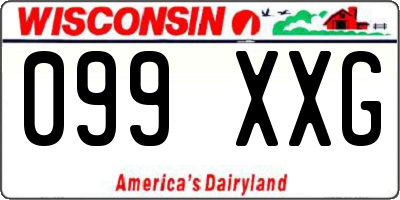 WI license plate 099XXG