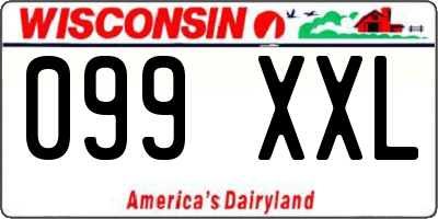 WI license plate 099XXL