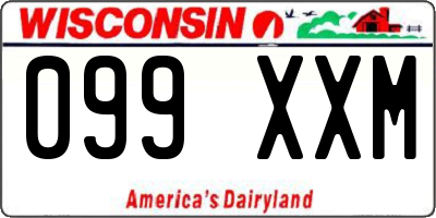 WI license plate 099XXM