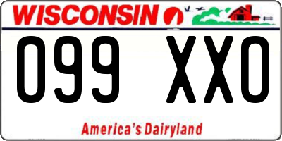 WI license plate 099XXO
