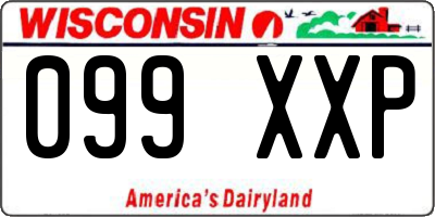 WI license plate 099XXP