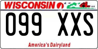 WI license plate 099XXS