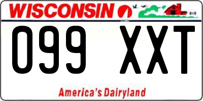 WI license plate 099XXT