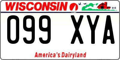 WI license plate 099XYA