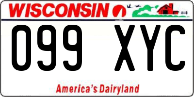 WI license plate 099XYC