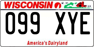 WI license plate 099XYE