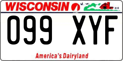 WI license plate 099XYF