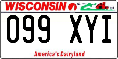 WI license plate 099XYI