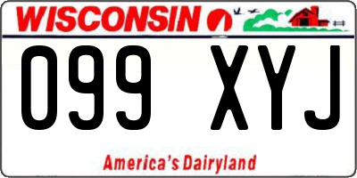 WI license plate 099XYJ