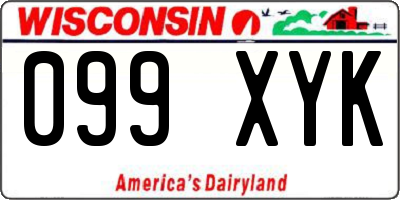 WI license plate 099XYK