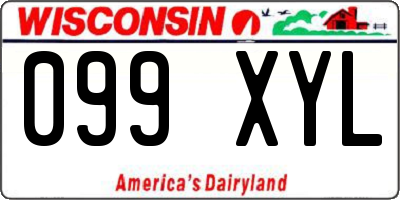 WI license plate 099XYL