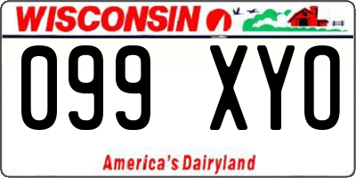 WI license plate 099XYO
