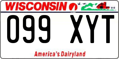 WI license plate 099XYT