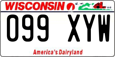 WI license plate 099XYW
