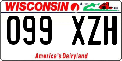 WI license plate 099XZH