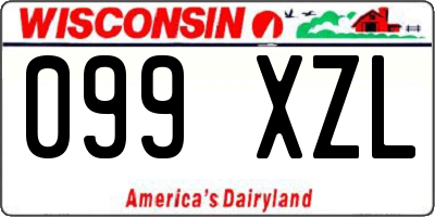 WI license plate 099XZL