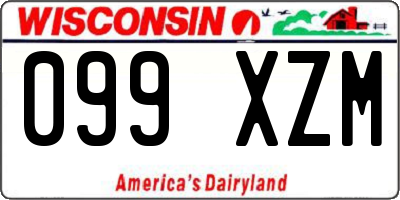 WI license plate 099XZM