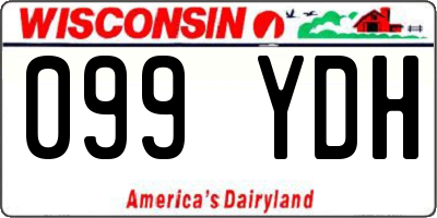 WI license plate 099YDH