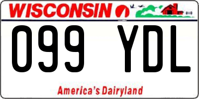 WI license plate 099YDL