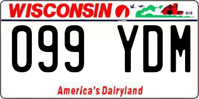 WI license plate 099YDM