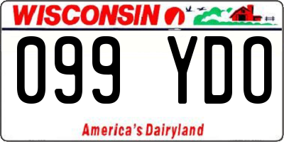 WI license plate 099YDO