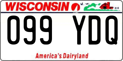 WI license plate 099YDQ