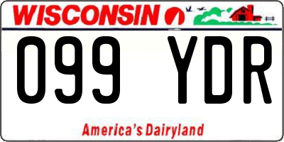 WI license plate 099YDR