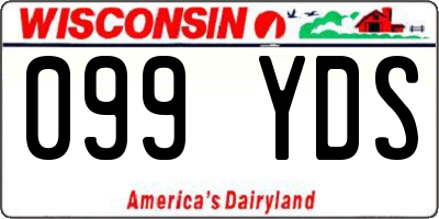 WI license plate 099YDS
