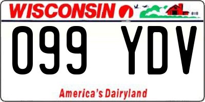 WI license plate 099YDV