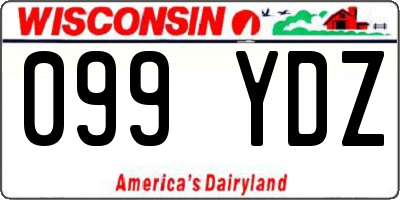 WI license plate 099YDZ