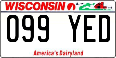 WI license plate 099YED